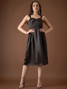 MABISH by Sonal Jain Sweetheart Neck Sleeveless Satin A-Line Dress