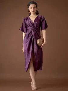 MABISH by Sonal Jain Purple Satin Dress