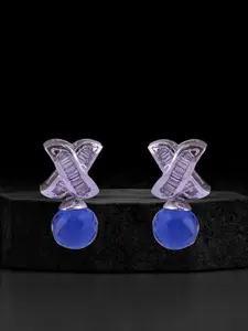 Adwitiya Collection Silver-Plated Classic Drop Earrings