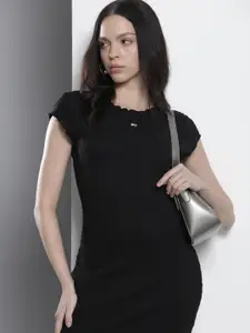 Tommy Hilfiger Smocked Bodycon Above Knee Dress