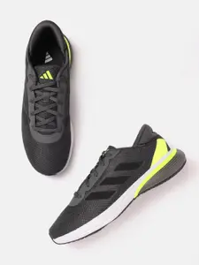 ADIDAS Men Woven Design Round-Toe Ford-Fit Running Shoes with Striped Detail