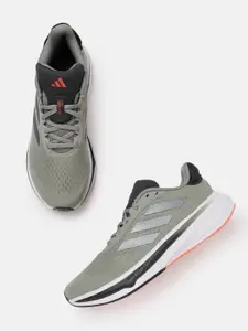 ADIDAS Men Woven Design Round-Toe Response Super Running Shoes with Striped Detail