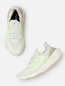 ADIDAS Women Woven Design Round-Toe Ultraboost Light Running Shoes with Striped Detail