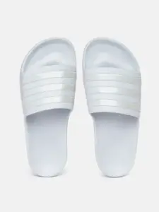 ADIDAS Women ADILETTE AQUA Striped Sliders