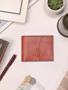 Hidesign Men Brown Leather Non Detachable Flap