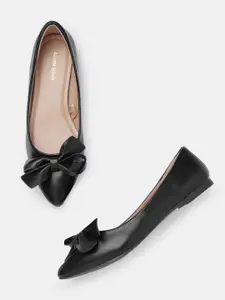 Allen Solly Women Pointed-Toe Ballerinas with Bow Detail