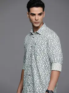 Allen Solly Sport Cotton Linen Custom Slim Fit Tropical Printed Casual Shirt