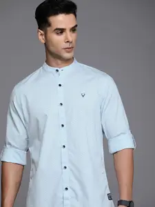 Allen Solly Sport  Pure Cotton Custom Slim Fit Printed Casual Shirt
