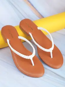 Luxyfeel Braided Open Toe Flats