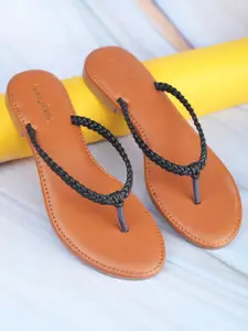 Luxyfeel Braided Open Toe Flats