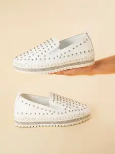 THE WHITE POLE Women White Loafers