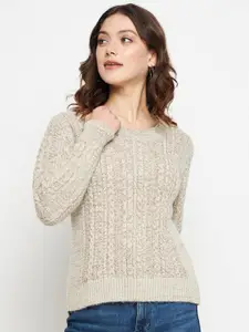 CREATIVE LINE Self Design Knitted Woollen Pullover Sweater