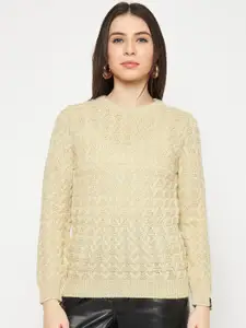 CREATIVE LINE Self Design Woollen Pullover Sweater