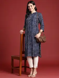 Anouk Women Bandhani Printed Straight Kurta