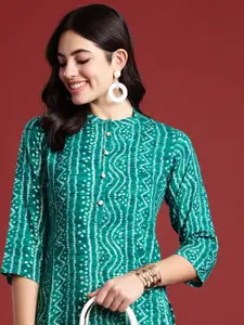 Anouk Bandhani Dyed Kurta