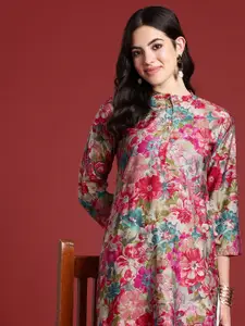 Anouk Women Floral Printed Straight Kurta