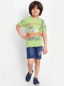 BAESD Boys Printed Pure Cotton T-shirt with Shorts