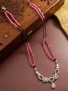 aadita Silver-Toned Silver Handcrafted Necklace