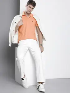 Tommy Hilfiger Men Polo Collar Pure Cotton Slim Fit T-shirt