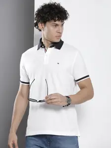 Tommy Hilfiger Men Polo Collar Pure Cotton T-shirt
