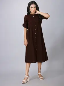 MAIYEE Mandarin Collar Shirt Dress
