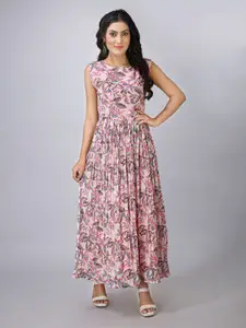 MAIYEE Floral Printed Maxi Dress