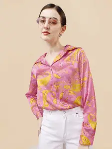 MIRCHI FASHION Relaxed Floral Printed Satin Casual Shirt