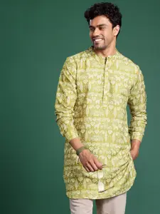 Sangria Ethnic Motifs Printed Straight Kurta