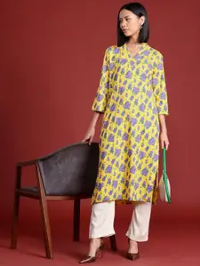 all about you Floral Printed Straight Kurta