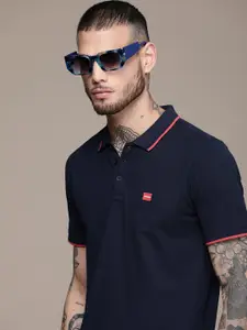 WROGN Solid Slim Fit Polo Collar Casual T-shirt