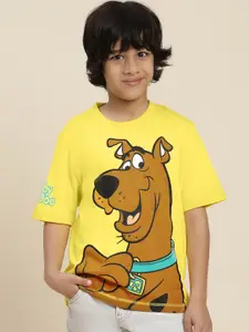 Kids Ville Boys Scooby-Doo Printed Round Neck Short Sleeves Cotton Regular T-shirt