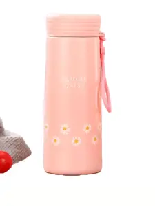 WELOUR Multicoloured Single Glass Printed Water Bottle