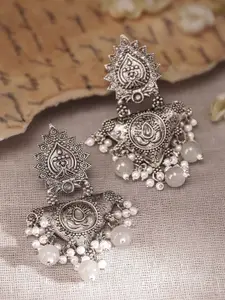 Rubans Silver Plated Drop Earrings