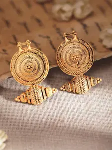 Rubans Gold Plated Drop Earrings
