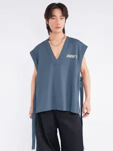 UNRL V-Neck Pure Cotton T-shirt