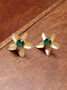 Sangria Gold Plated Studs Earrings