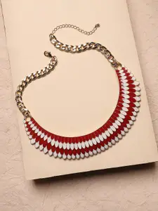 Sangria Gold-Plated Contrast Collar Necklace
