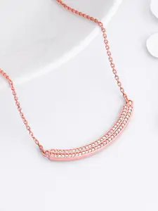 GIVA Rose Gold Sterling Silver Rose Gold-Plated Necklace