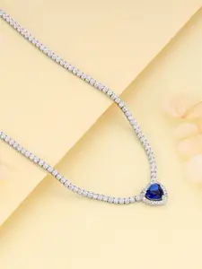 GIVA 925 Sterling Silver Rhodium-Plated Necklace