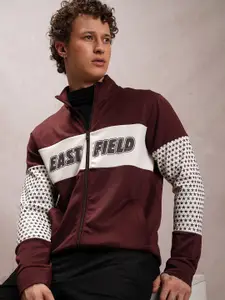 HIGHLANDER Typography Printed Relaxed Front-Open Sweatshirt