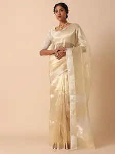 KALKI Fashion Woven Design Border Zari Detailed Saree