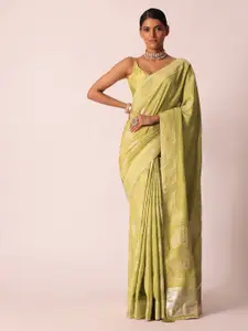 KALKI Fashion Bandhani Printed Gotta Patti Detailed Saree