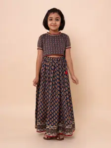 Sangria Girls Printed Pure Cotton Ready To Wear Lehenga Choli