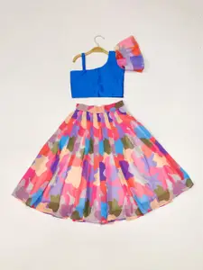 BAESD Girls Tie and Dye Ready to Wear Lehenga & Choli