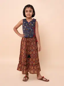 Sangria Girls Printed Pure-Cotton Lehenga Choli