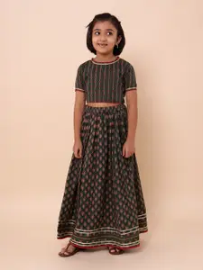 Sangria Girls Printed Pure Cotton Lehenga Choli