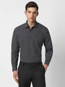 Van Heusen Men Grey Printed Formal Shirt