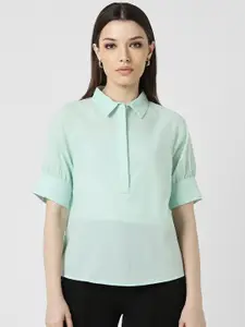 Van Heusen Woman Spread Collar Regular Fit Cotton Formal Shirt