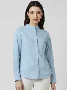 Van Heusen Woman Band Collar Regular Fit Cotton Formal Shirt