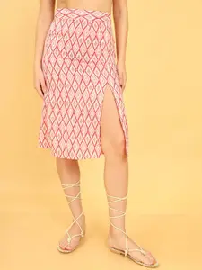 UNTUNG Geometric Printed Pure Cotton Skirts